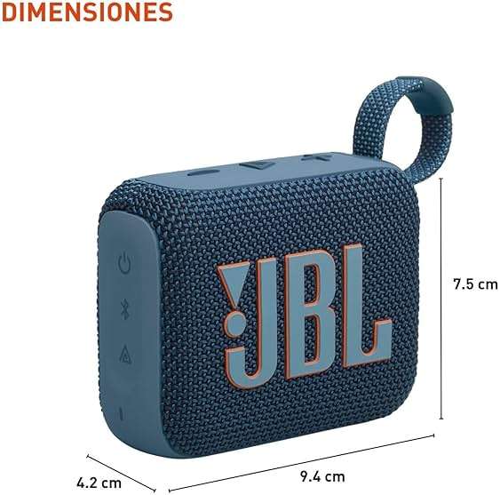 JBL Go 4 - Ultra-Portable, Waterproof and Dustproof Bluetooth Speaker, Big JBL Pro Sound with Punchy bass, 7-Hour Built-in Battery, Made in Part with Recycled Materials (Blue) - Image 3