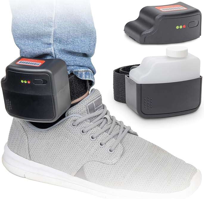 GoPong Ankle Monitor Flask (5 oz) - Hidden Alcohol Flask - Funny Liquor Gift for House Arrest Bracelet Prop - Image 1