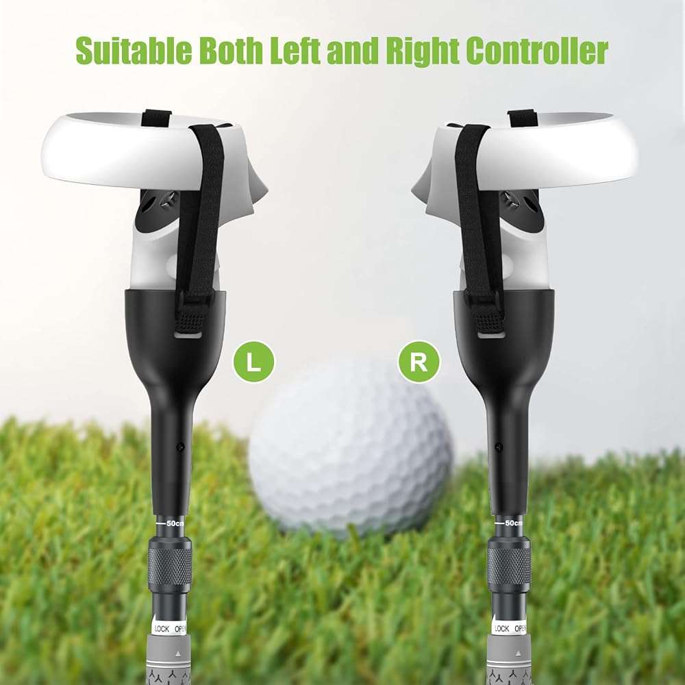 YOGES Adjustable Length VR Golf Club Handle Compatible with Oculus Quest 2 Accessories, Virtual Reality Controller Attachment, Simulator Real Golf Game Bat Adapter for Golf+, Walkabout Mini Golf - Image 5