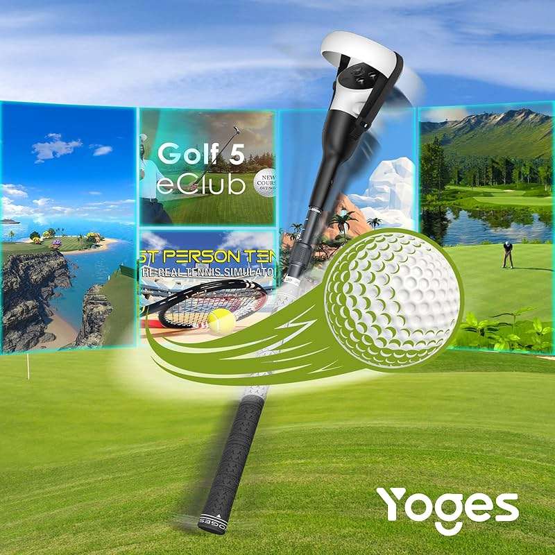 YOGES Adjustable Length VR Golf Club Handle Compatible with Oculus Quest 2 Accessories, Virtual Reality Controller Attachment, Simulator Real Golf Game Bat Adapter for Golf+, Walkabout Mini Golf - Image 7