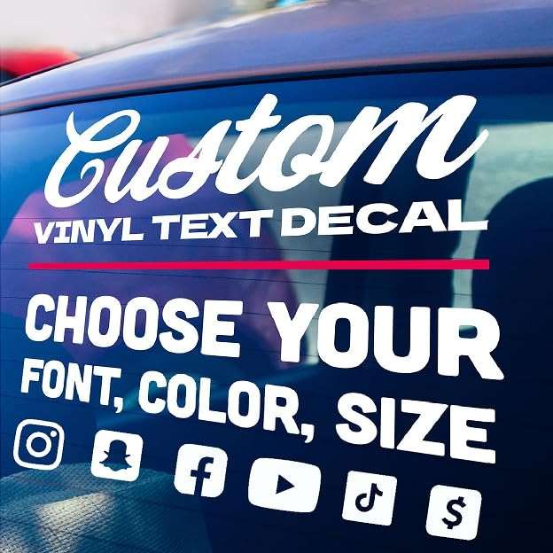 Personalized Custom Vinyl Lettering (Any Color, Any Size) for Business, Cars, Trucks, Boats, Marine, MC, DOT, Doors, Windows, Glass, Signs, Windshields, Letters, Numbers, Clipart, Image, Social Media, Decal, Bumper Stickers - Image 1