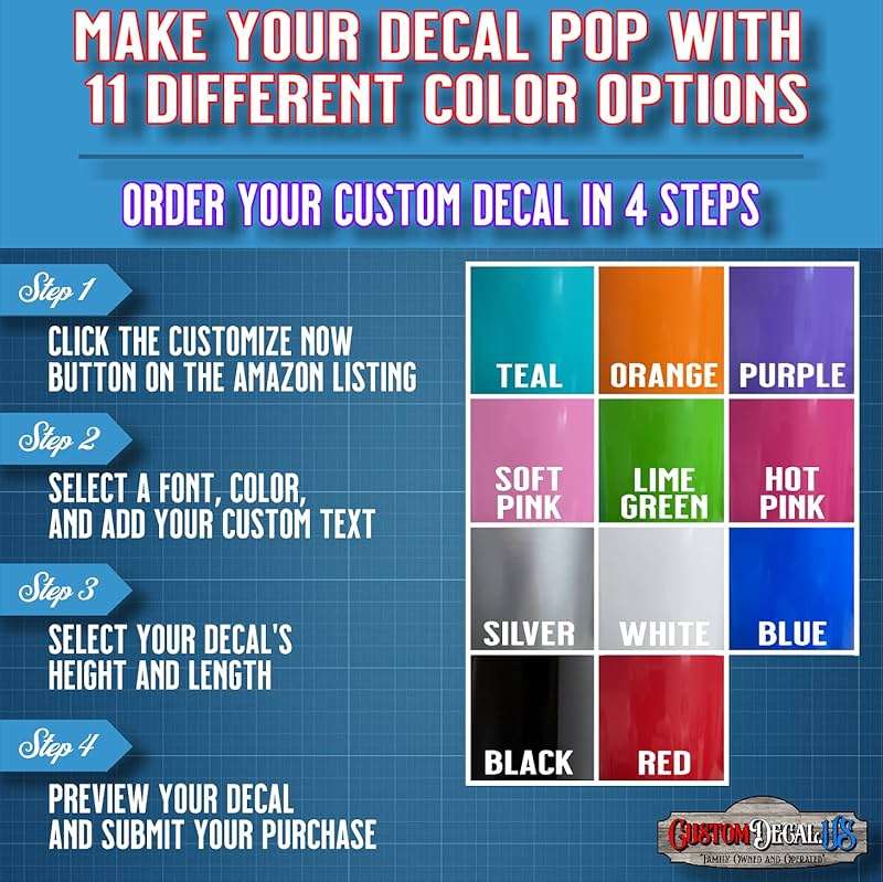 Personalized Custom Vinyl Lettering (Any Color, Any Size) for Business, Cars, Trucks, Boats, Marine, MC, DOT, Doors, Windows, Glass, Signs, Windshields, Letters, Numbers, Clipart, Image, Social Media, Decal, Bumper Stickers - Image 8