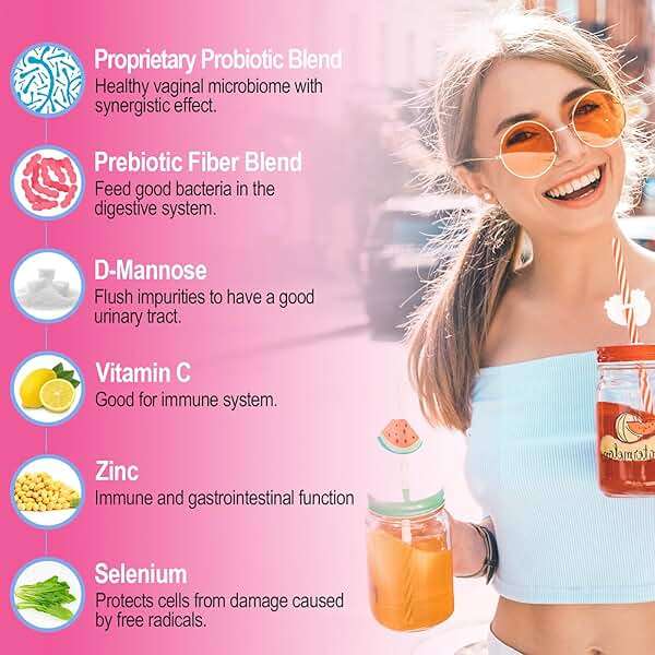 Vaginal Probiotics, PH Balance for Women, 70 Billion CFUs Womens Probiotic for Vaginal health, Urinary, Odor Control, Flor, Ph Balance & Hormone, with Prebiotic & D-Mannose - Shelf Stable, 60 Caps - Image 5
