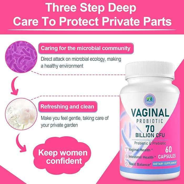 Vaginal Probiotics, PH Balance for Women, 70 Billion CFUs Womens Probiotic for Vaginal health, Urinary, Odor Control, Flor, Ph Balance & Hormone, with Prebiotic & D-Mannose - Shelf Stable, 60 Caps - Image 6
