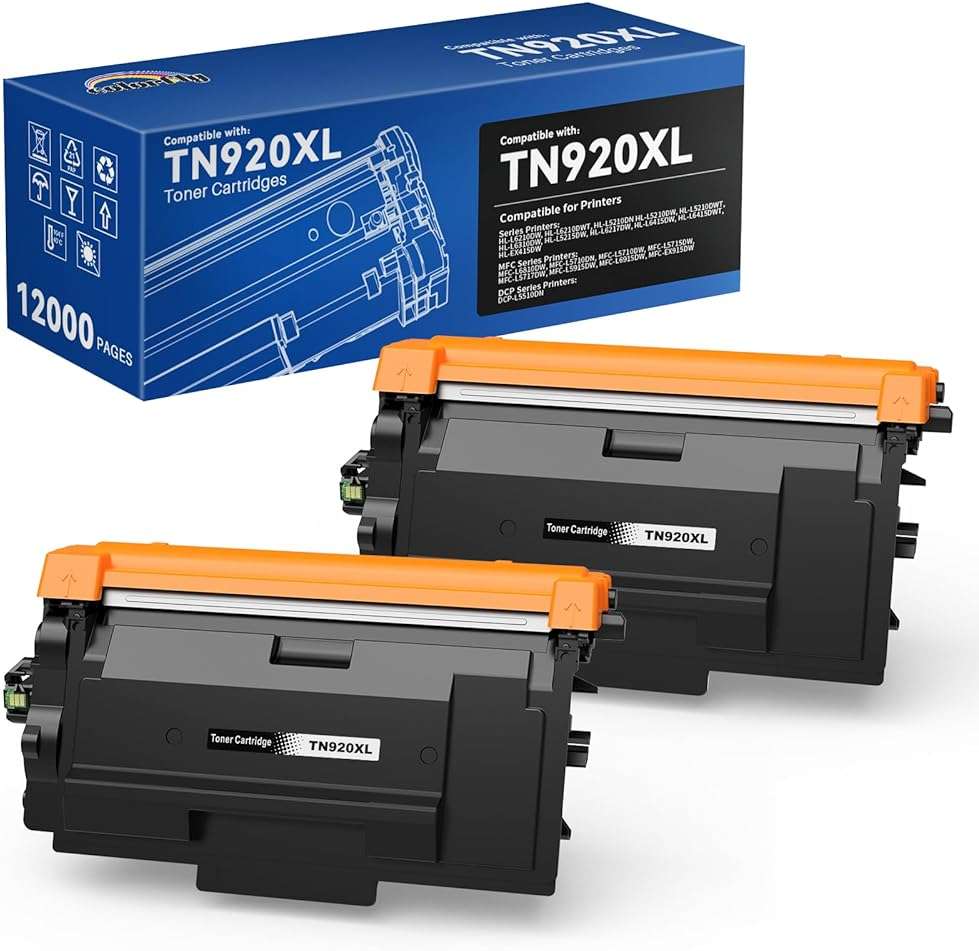 colorfly TN920XL TN920UXXL Toner Cartridges Compatibe Replacement for Brother TN920 TN920XXL TN 920 920XL 920XXL Work for HL-L6210DW HL-L6210DWT MFC-L6810DW HL-L5210DW HL-L5210DWT HL-L5210DN Printer - Image 1
