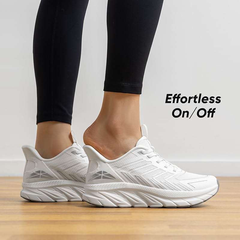 ALLSWIFIT Women's Slip On Walking Shoes Running Comfortable Tennis Breathable Non Slip Athletic Gym Workout Cross Training Fashion Sneakers - Image 2