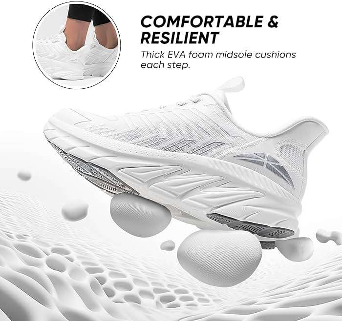 ALLSWIFIT Women's Slip On Walking Shoes Running Comfortable Tennis Breathable Non Slip Athletic Gym Workout Cross Training Fashion Sneakers - Image 3