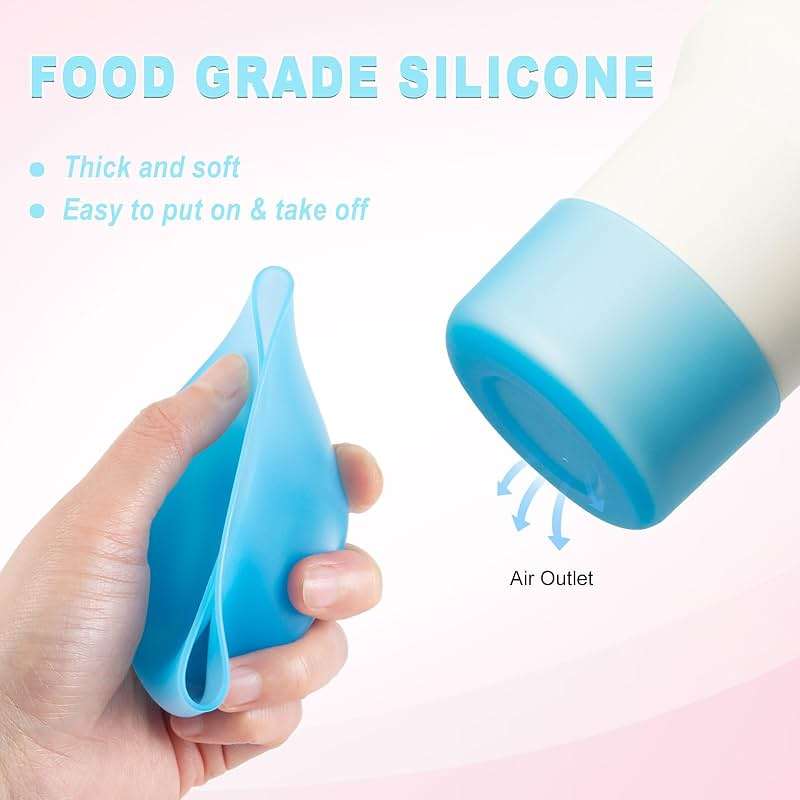 2-Pack Silicone Boot for Stanley 40 30 20 OZ Cup Accessories, Thick Bottom Boots for Stanley 20OZ 30OZ Tumbler Ice-Flow 16OZ Bottle, Protector Sleeve Cover for Yeti Cups Protective Bumper, Anti-Slip - Image 2