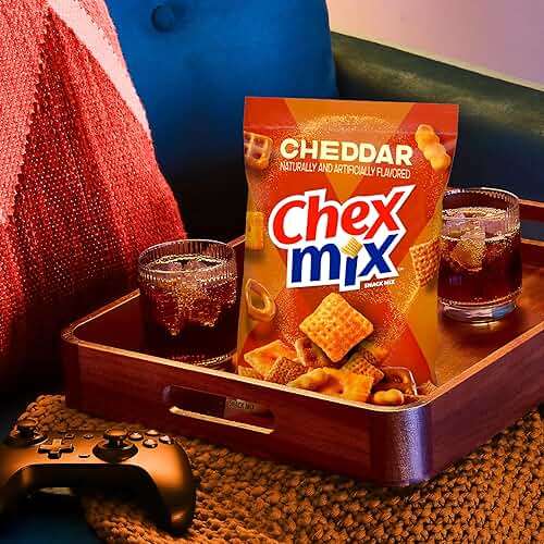 Chex Mix Cheddar Snack Mix, Savory Snack Bag, Family Size, 13.5 oz - Image 6