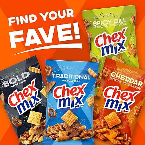 Chex Mix Cheddar Snack Mix, Savory Snack Bag, Family Size, 13.5 oz - Image 8