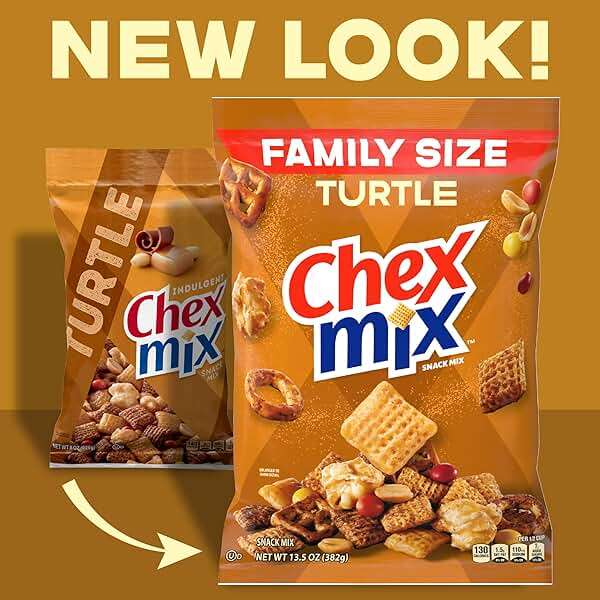 Chex Mix Turtle Snack Mix, Indulgent Snack Bag, Family Size, 13.5 oz - Image 3