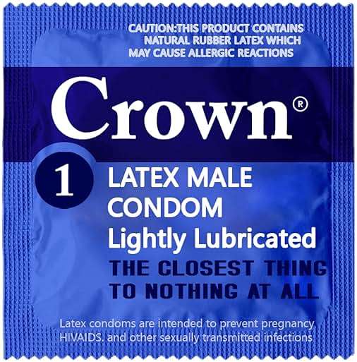 Crown Condoms, 100 Count, Lubricated Latex | Silkier, Thinner, Stronger - Image 1