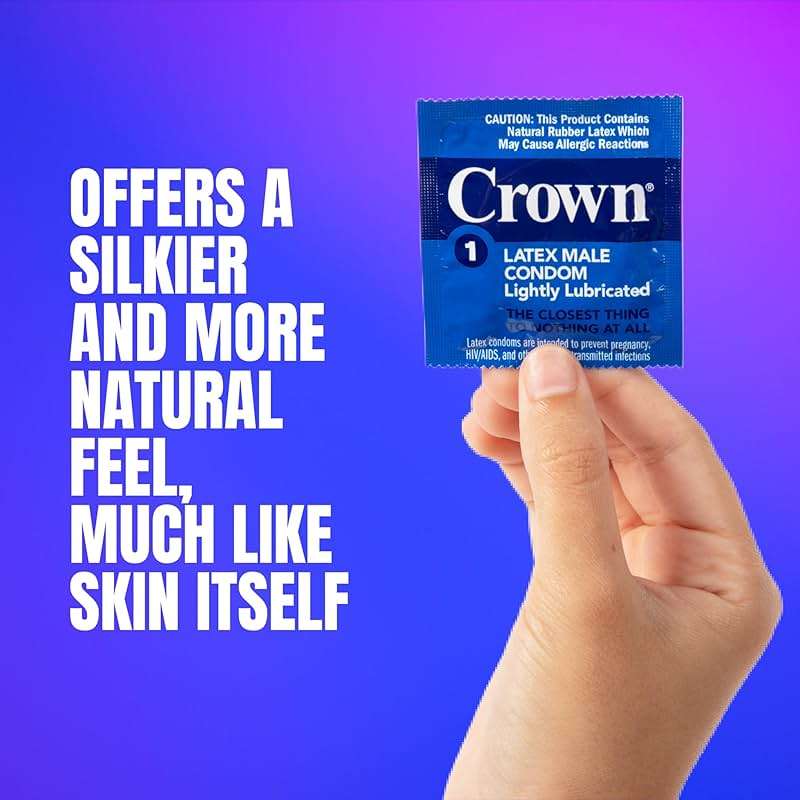 Crown Condoms, 100 Count, Lubricated Latex | Silkier, Thinner, Stronger - Image 4