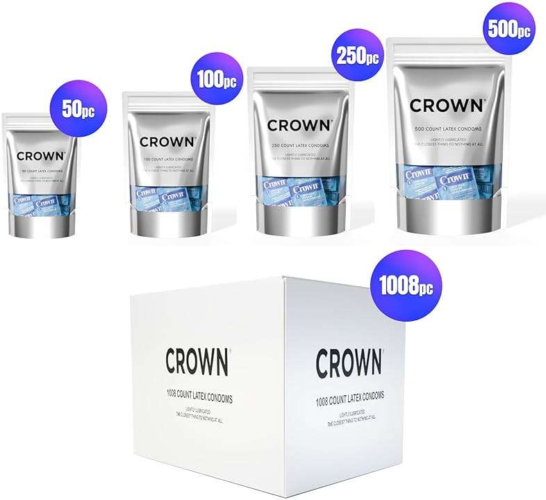 Crown Condoms, 100 Count, Lubricated Latex | Silkier, Thinner, Stronger - Image 8