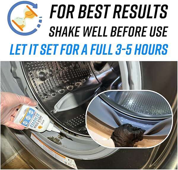 ACTIVE Mold Stain Remover Gel Cleaner Heavy Duty Stain Cleaner for Front Loader Washing Machine Seal, Bathroom Grout, Shower, Caulk - Front Load Washer Cleaning Solution - 7 Fl Oz - Image 8