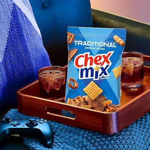 Chex Mix Traditional Original Recipe Snack Mix, Savory Snack Bag, Family Size, 13.5 oz - Image 6