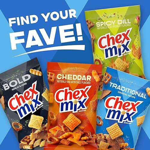 Chex Mix Traditional Original Recipe Snack Mix, Savory Snack Bag, Family Size, 13.5 oz - Image 8