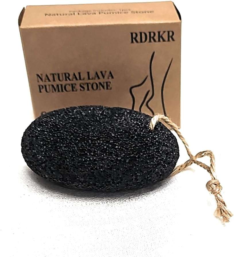 RDRKR Natural Lava Pumice Stone for Feet & Hands – Callus & Corn Remover for Cracked Heels, Hard Dry Skin Exfoliator, Volcanic Foot Scrubber Pedicure Tool (Black) - Image 8