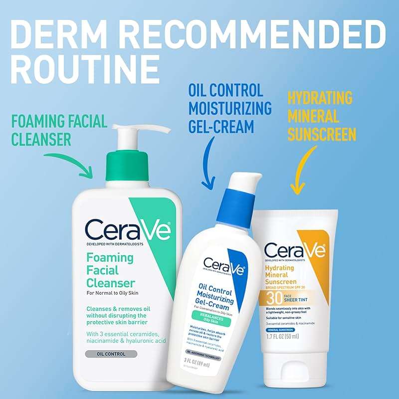 CeraVe Oil Control Moisturizing Gel-Cream, Face Moisturizer for Oily Skin, Niacinamide, Hyaluronic Acid & Oil Absorbing Technology To Rebalance Oily Skin, Non-Comedogenic, Fragrance Free & Oil-Free - Image 7