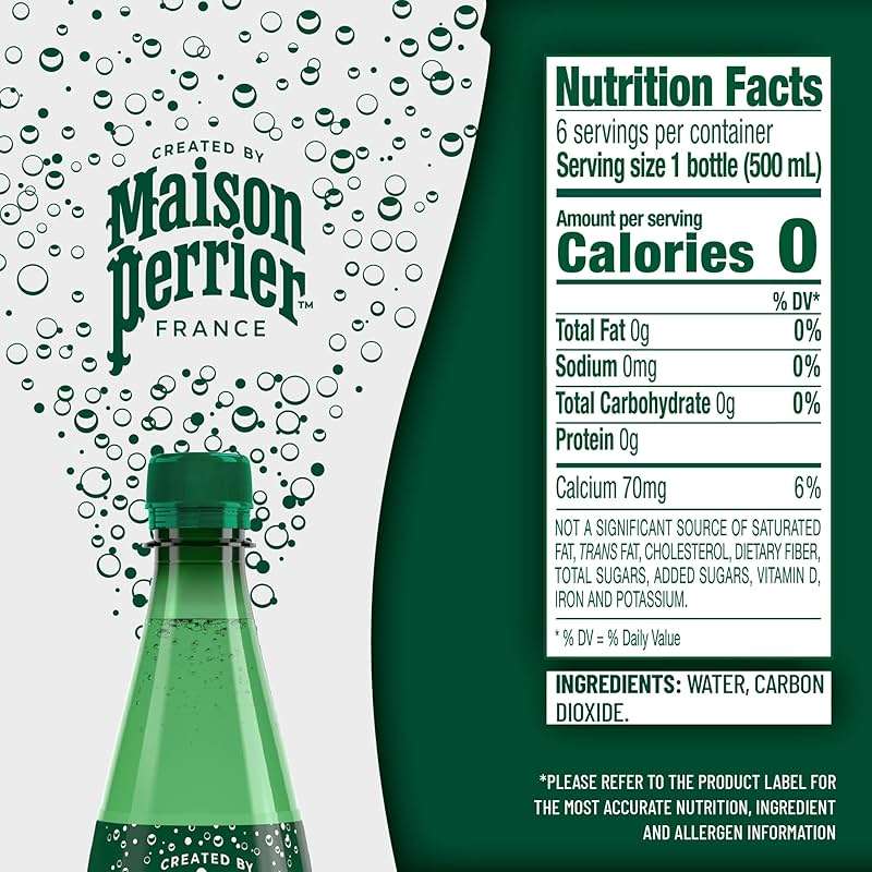 Maison Perrier Ultimate Sparkling Water, 16.9 Fl Oz Plastic Water Bottles, 6 Count - Image 2