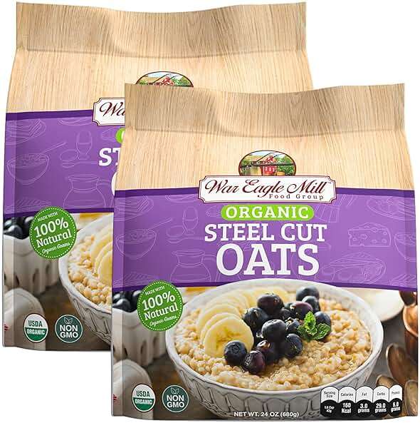 War Eagle Mill Organic Steel Cut Oats, 24 oz Bag (2 Pack) - Image 1