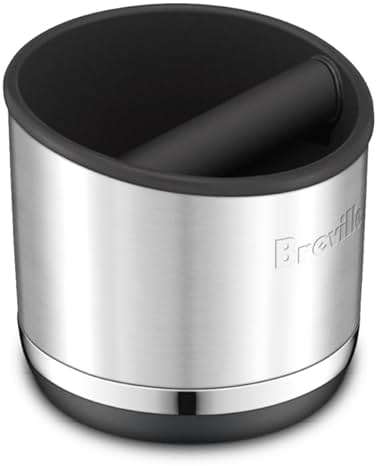 Breville BEA501BSS Knock Box 10 Espresso Machine Accessory, 10 Puck Capacity, Brushed Stainless Steel - Image 2