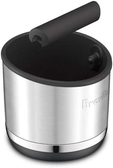 Breville BEA501BSS Knock Box 10 Espresso Machine Accessory, 10 Puck Capacity, Brushed Stainless Steel - Image 3