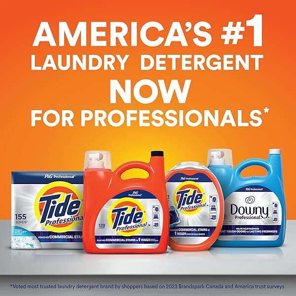 Tide PRO Laundry Detergent Liquid Bulk, Removes Hotel, Restaurant, and Healthcare Stains in One Wash, Commercial Use, 80 loads, 105 fl oz (Case of 4) - Image 6