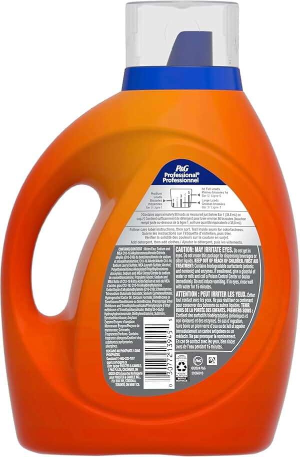 Tide PRO Laundry Detergent Liquid Bulk, Removes Hotel, Restaurant, and Healthcare Stains in One Wash, Commercial Use, 80 loads, 105 fl oz (Case of 4) - Image 9