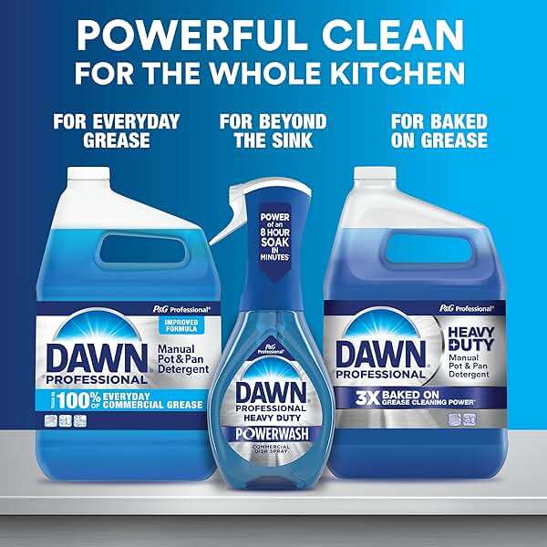 Dawn PRO Heavy Duty Powerwash, Bulk Foaming Dish Spray for Cleaning Burnt-On Grease in Commercial Kitchens, 16 fl oz (Case of 6) - Image 7