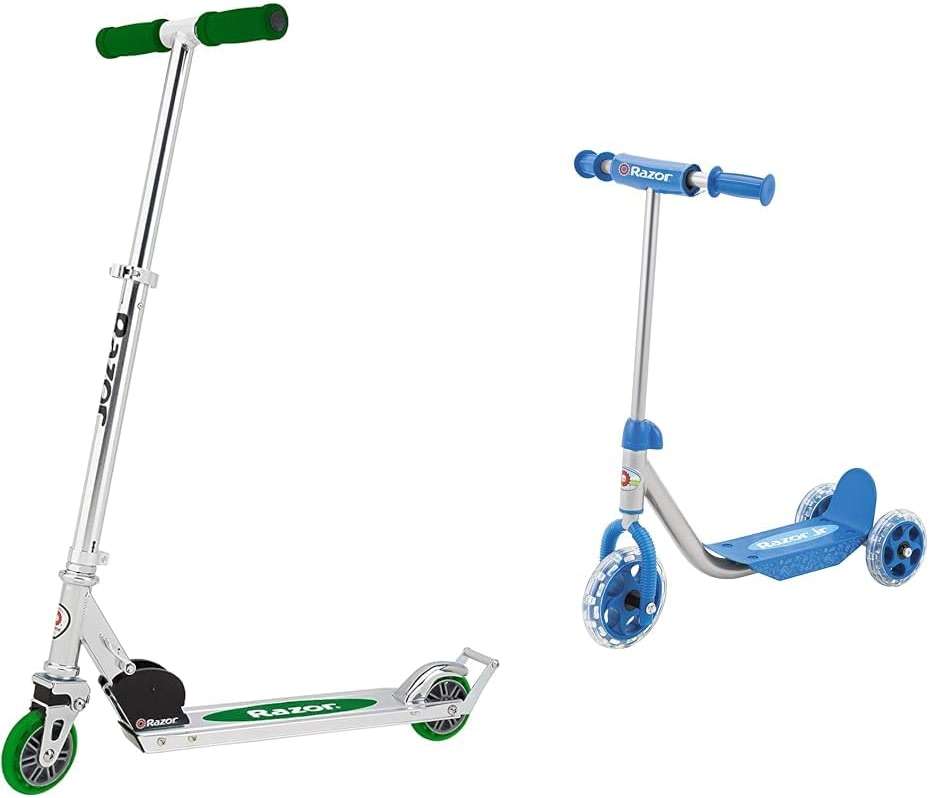 Razor A2 Kick Scooter for Kids – Wheelie Bar, Foldable, Lightweight, Front Vibration Reducing System, Adjustable Height Handlebars - Image 1