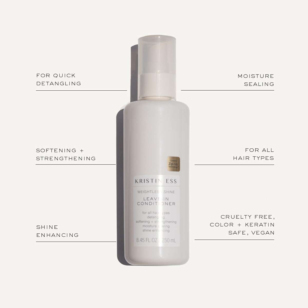 Kristin Ess Hair Weightless Shine Leave In Conditioner Spray for Curly, Straight & Dry Damaged Hair & Style Assist Blow Dry Mist Heat Protectant Spray - Image 3