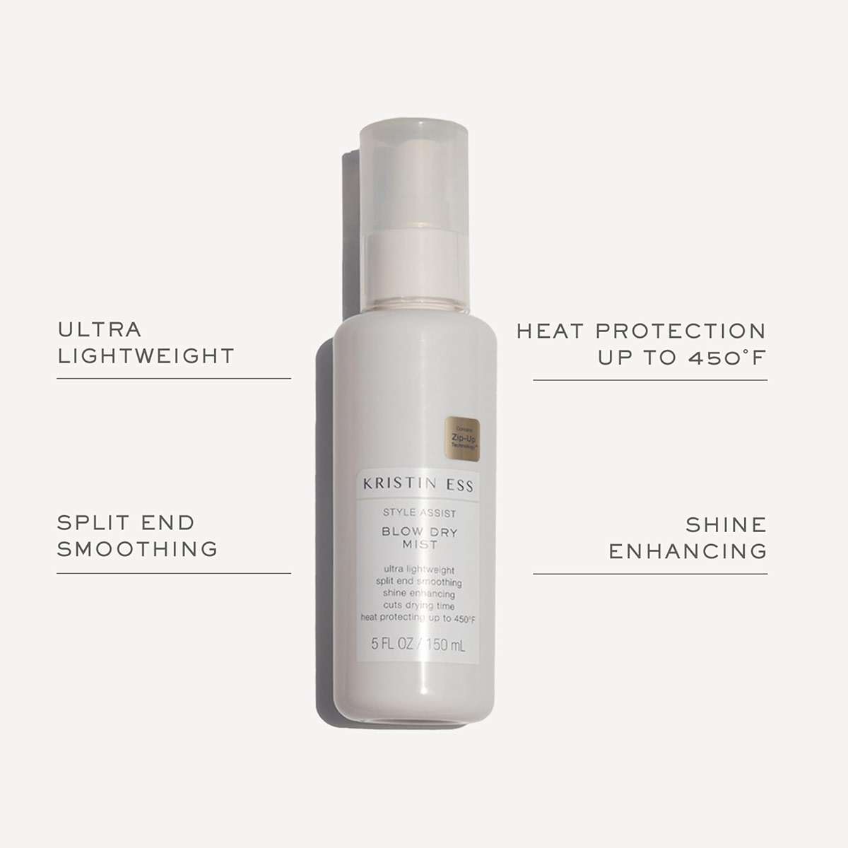 Kristin Ess Hair Weightless Shine Leave In Conditioner Spray for Curly, Straight & Dry Damaged Hair & Style Assist Blow Dry Mist Heat Protectant Spray - Image 6