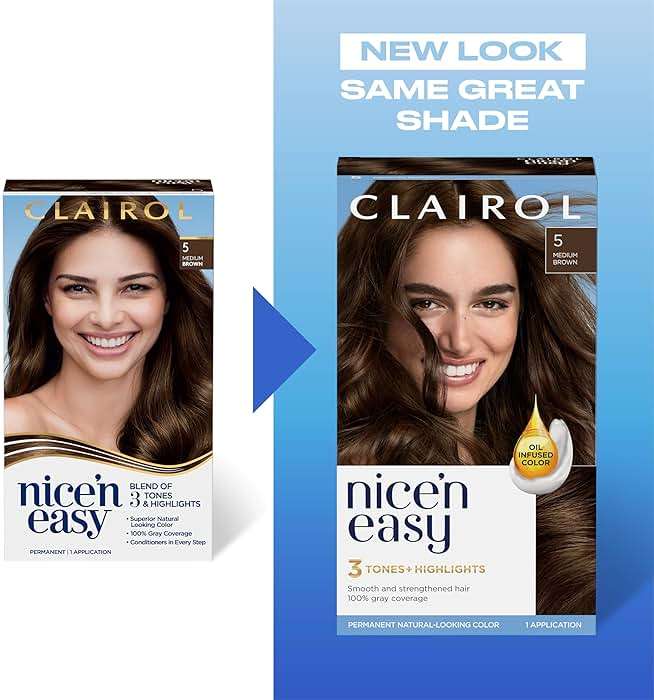 Clairol Natural Instincts Demi-Permanent Hair Dye, 4 Dark Brown Hair Color, Pack of 3 & Nice'n Easy Permanent Hair Dye, 4 Dark Brown Hair Color, Pack of 3 - Image 6