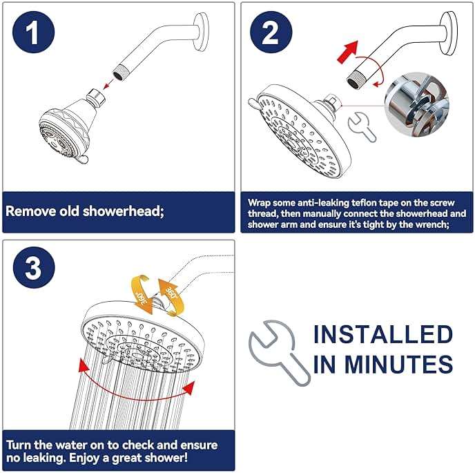 HOPOPRO 5-Mode High Pressure Shower Head - The Washington Post, NBC News, Today TV Show Recommended - High Flow Fixed Showerheads (6 Inch Brushed Nickel) - Image 6