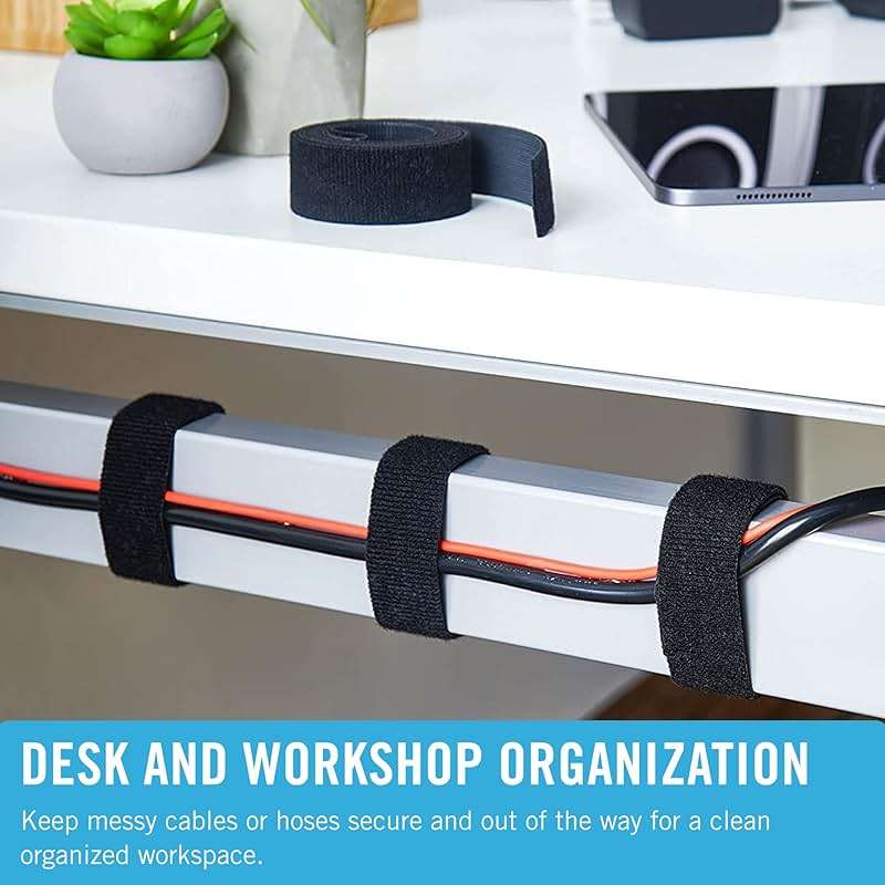 VELCRO Brand Cut to Length Straps Heavy Duty | 45 Ft x 3/4 in | ONE-WRAP Self-Gripping Double Sided Roll & VEL-30765-AMS Extra Narrow Straps 1/2 in x 30ft Roll | Cut to Length Reusable Self-Grip - Image 4
