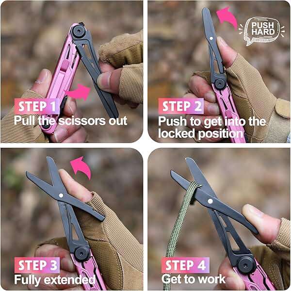 Self Defense Pocket Knife for Women - Stocking Stuffers for Women, Pink Self Defense Knife - Pocket Knives for Woman - Gifts for Woman Wife Mom Girlfriend, Mothers Day Gifts - Image 4