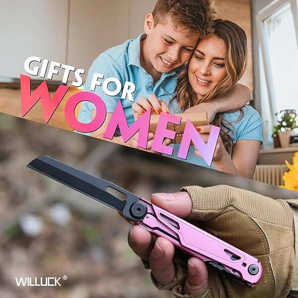 Self Defense Pocket Knife for Women - Stocking Stuffers for Women, Pink Self Defense Knife - Pocket Knives for Woman - Gifts for Woman Wife Mom Girlfriend, Mothers Day Gifts - Image 8