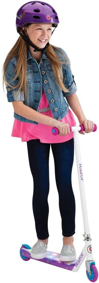 Razor Party Pop Kick Scooter for Kids Ages 6+ - 12 Multi-Color LED Lights, Urethane Wheels & Jr. Lil' Kick Scooter - Image 3