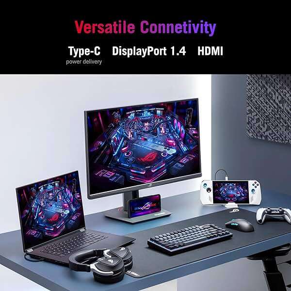 ASUS ROG Strix 27” 4K HDR400 USB-C Gaming Monitor(XG27UCS)–UHD (3840 x 2160), 160Hz, 1ms, Fast IPS,130% sRGB,Extreme Low Motion Blur Sync, G-Sync Compatible, DisplayWidget, Tripod socket, 3yr warranty - Image 6