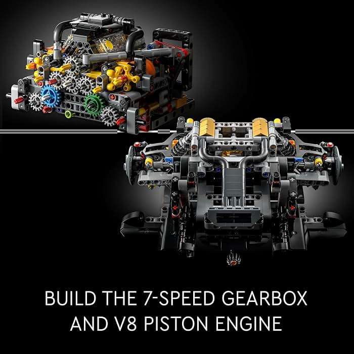 LEGO Technic McLaren P1 Hypercar Building Set, Gift for Adult Racing Fans, Race Car Collectible Model with V8 Piston Engine and 7-Speed Gearbox, 42172 - Image 4