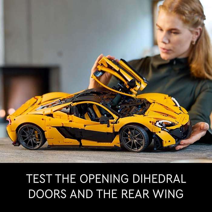LEGO Technic McLaren P1 Hypercar Building Set, Gift for Adult Racing Fans, Race Car Collectible Model with V8 Piston Engine and 7-Speed Gearbox, 42172 - Image 5