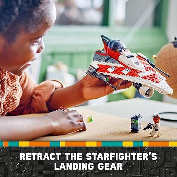 LEGO Star Wars Jedi Bob’s Starfighter Buildable Toy Vehicle, Brick Built Star Wars Starship with Jedi Bob Minifigure, Birthday Gift Idea for Boys, Girls or Any Fan Ages 8 and Up, 75388 - Image 3