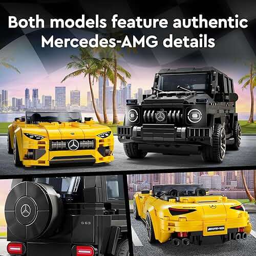 LEGO Speed Champions Mercedes-AMG G 63 & SL 63 Building Toys - Kids Pretend Play Toy Cars for Boys & Girls, Ages 10+ Years - Gifts for Christmas - 76924 - Image 3