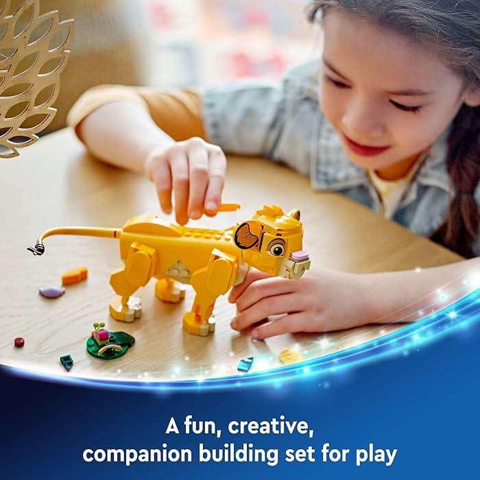 LEGO Disney Simba The Lion King Cub Building Toy - Collectible Play & Display Set - 6 Year Old Girl & Boy Birthday Gift - Detailed Model of Disney Simba - 43243 - Image 2