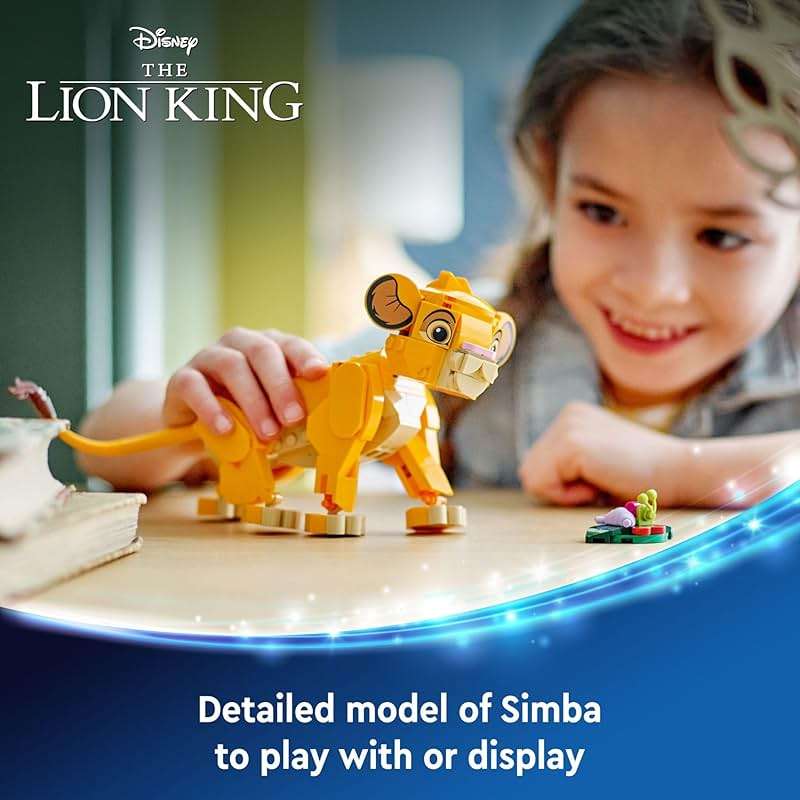 LEGO Disney Simba The Lion King Cub Building Toy - Collectible Play & Display Set - 6 Year Old Girl & Boy Birthday Gift - Detailed Model of Disney Simba - 43243 - Image 3