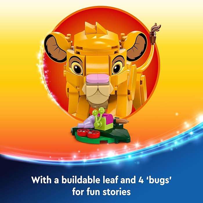 LEGO Disney Simba The Lion King Cub Building Toy - Collectible Play & Display Set - 6 Year Old Girl & Boy Birthday Gift - Detailed Model of Disney Simba - 43243 - Image 6
