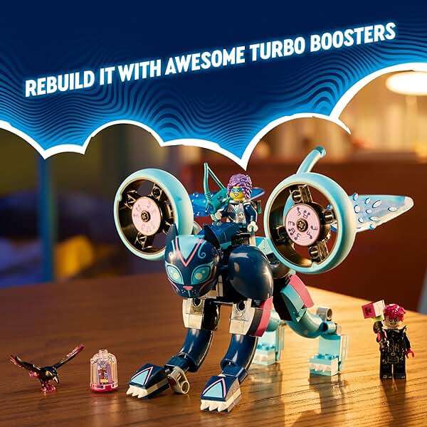 LEGO DREAMZzz Zoey’s Cat Motorcycle Bike Toy with 2 Minifigures, Creative Toy for Kids Ages 7 and Up, Rebuild an Animal Figure into a Bike, 71479 - Image 5