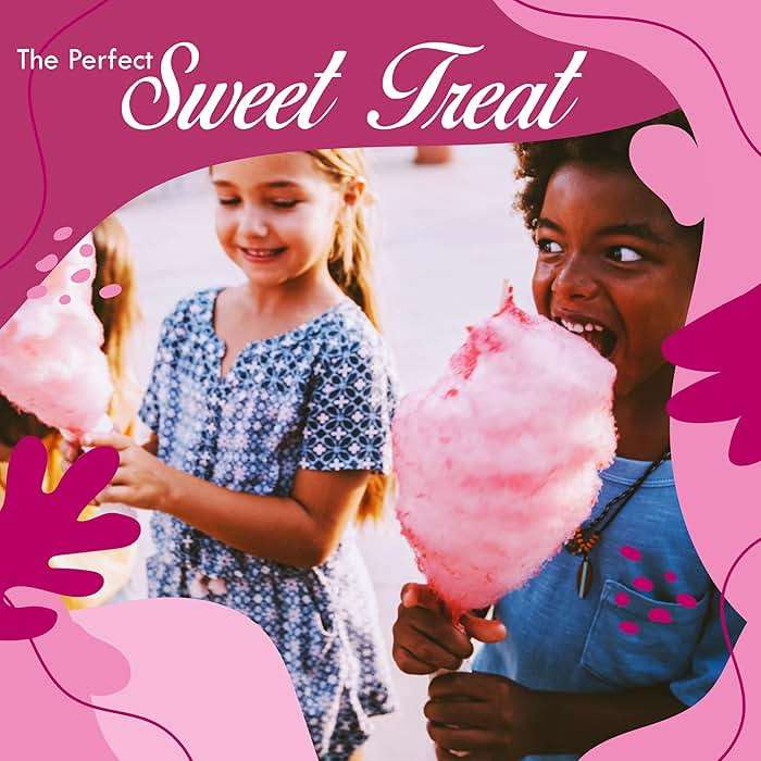 Cotton Candy Floss Sugar – Pink Vanilla & Blue Raspberry (2 Pack, 2 lb Each) | Premium Spun Sugar for Cotton Candy Machines | Perfect for Parties, Events & Home Use (2 Pack – 2 lb Jars) - Image 6