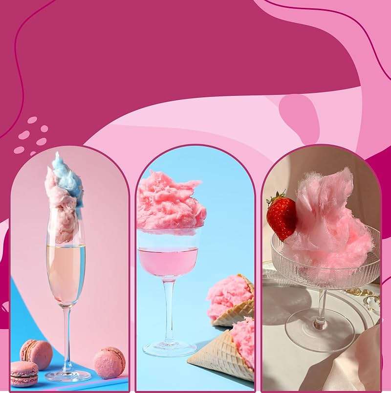 Cotton Candy Floss Sugar – Pink Vanilla & Blue Raspberry (2 Pack, 2 lb Each) | Premium Spun Sugar for Cotton Candy Machines | Perfect for Parties, Events & Home Use (2 Pack – 2 lb Jars) - Image 7